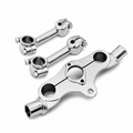 RAISED UPPER TRIPLE CLAMP KIT-CHROME