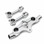 RAISED UPPER TRIPLE CLAMP KIT-CHROME