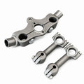 RAISED UPPER TRIPLE CLAMP KIT-RAW SILVER