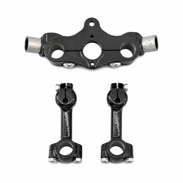 RAISED UPPER TRIPLE CLAMP KIT-BLACK
