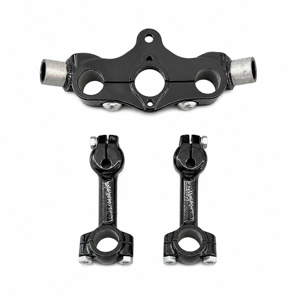 RAISED UPPER TRIPLE CLAMP KIT-BLACK
