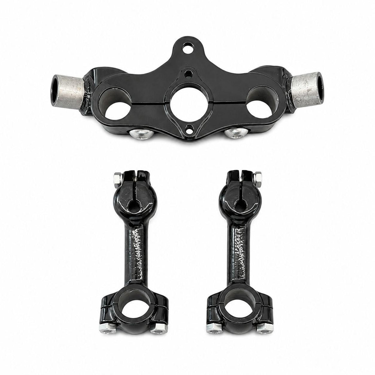 RAISED UPPER TRIPLE CLAMP KIT-BLACK